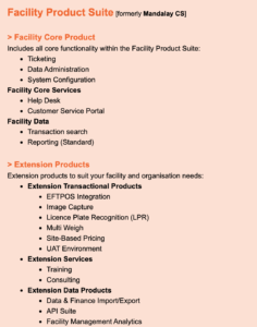 Facility Product Suite Name Change from Mandalay CS