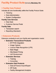Facility Product Suite Name Change from Mandalay CS